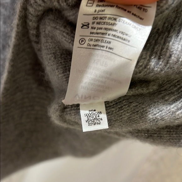 Vince Boiled Cashmere  Funnel-Neck Sweater in Gray -Size XS - Picture 8 of 9